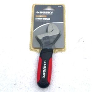 6" Stubby Adjustable Wrench w/ Comfort Grip . Husky . New in the Pack
